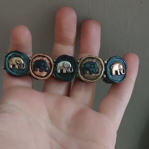 Elephant Design Stretch Bracelet